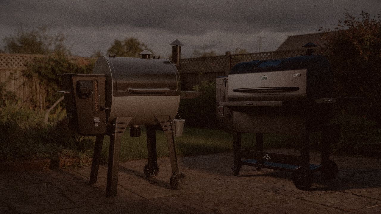 Camp Chef Woodwind Pro versus GMG Peak Prime 2.0 on a dusk patio