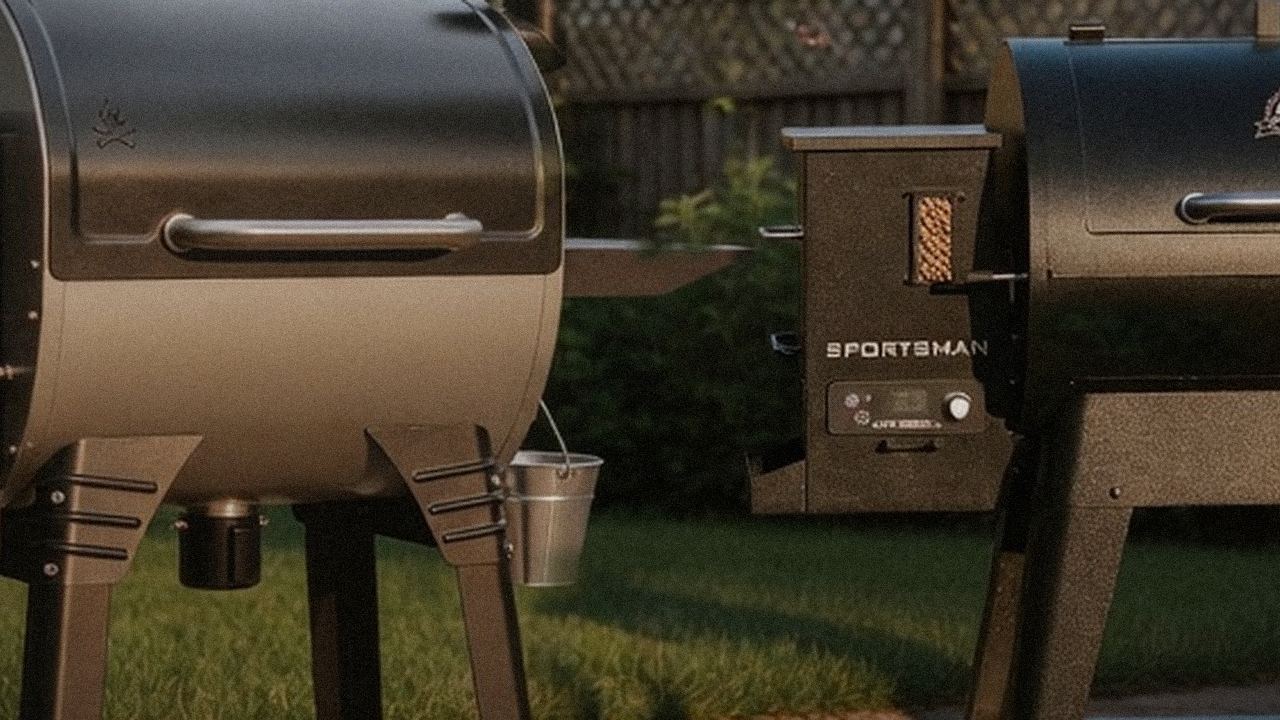 Close comparison of the Camp Chef Woodwind WiFi 24 controller next to the Pit Boss Navigator 850 controller