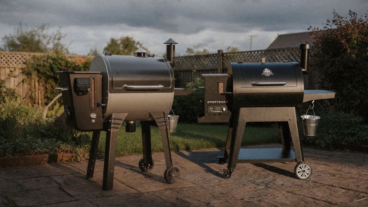 Morning patio with the Camp Chef Woodwind WiFi 24 and the Pit Boss Navigator 850, unboxing-day mood