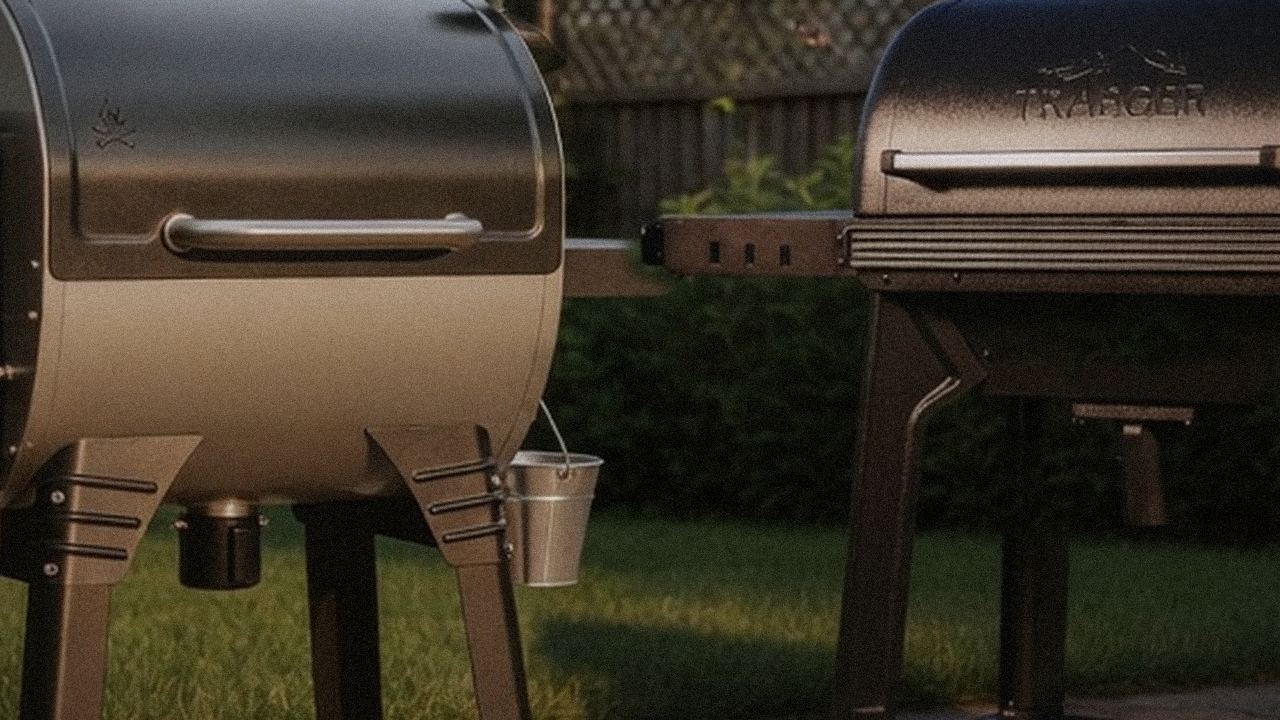 Close comparison of the Camp Chef Woodwind WiFi 24 controller next to the Traeger Pro 780 controller