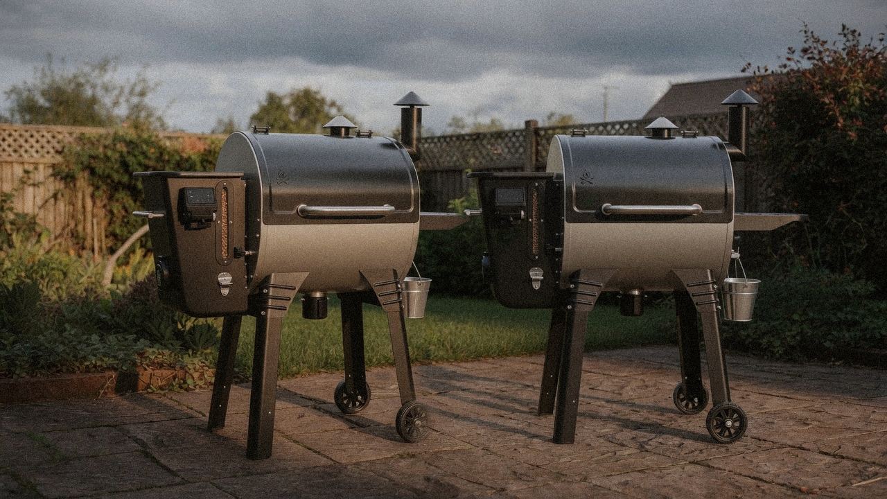 Morning patio with the Camp Chef Woodwind Pro WiFi 24 and the Camp Chef Woodwind WiFi 24, unboxing-day mood