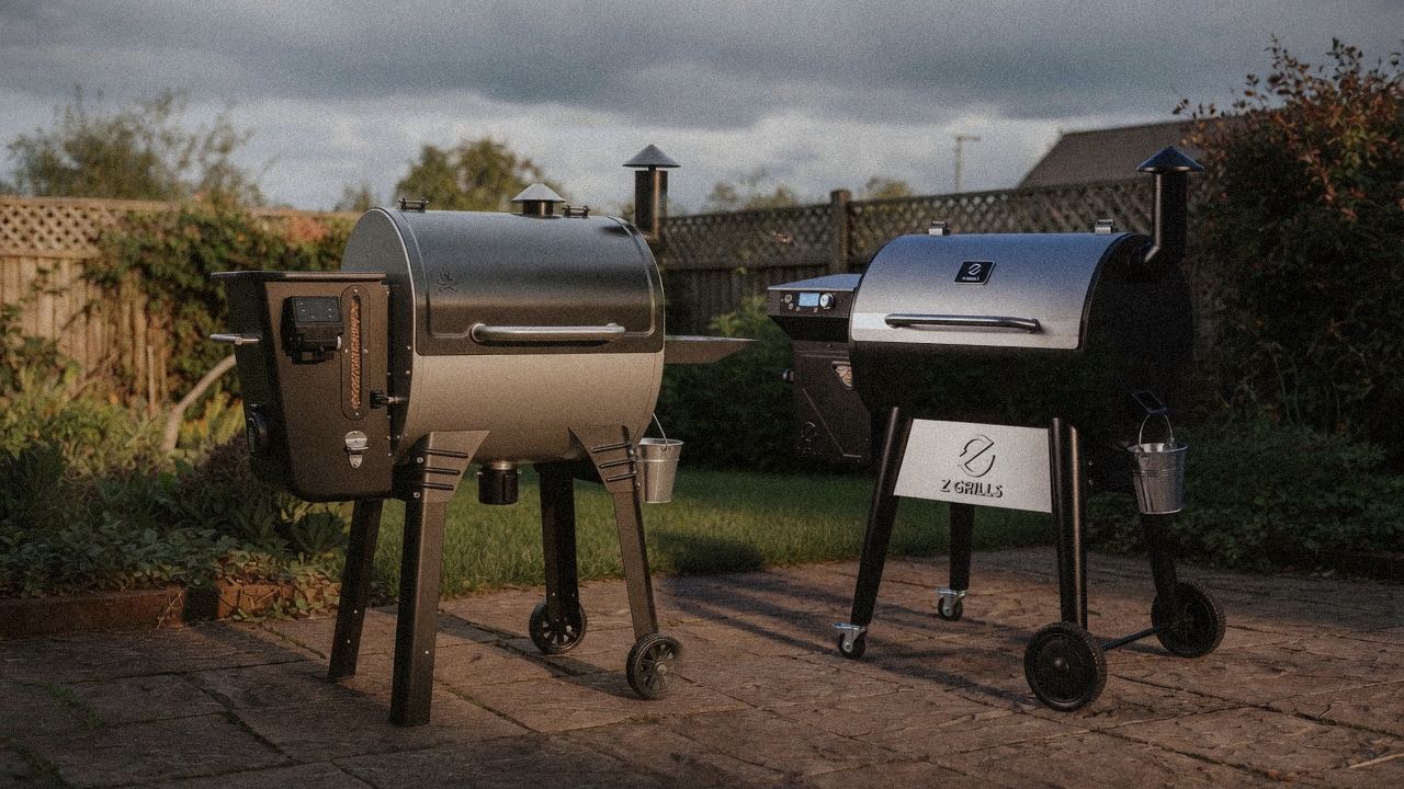 Morning patio with the Camp Chef Woodwind Pro WiFi 24 and the Z Grills 700 Series (ZPG-7002), unboxing-day mood