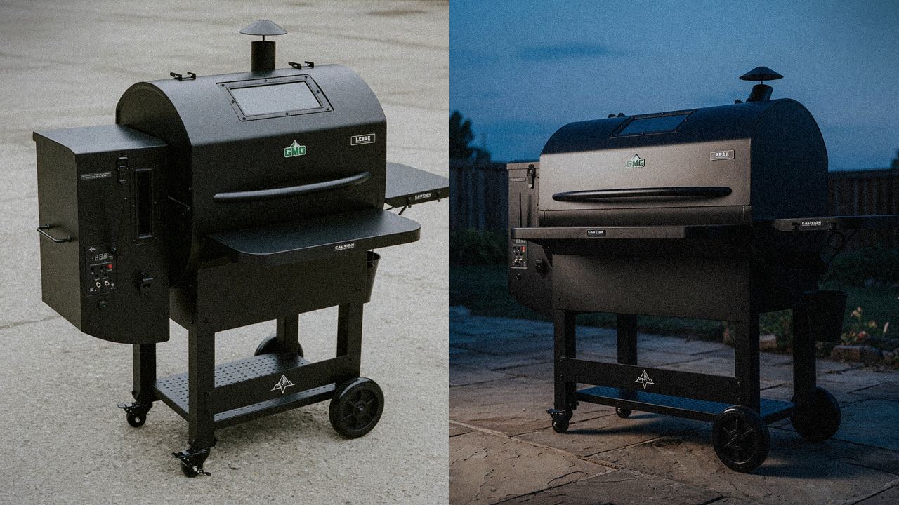 Green Mountain Grills Ledge beside Green Mountain Grills Peak, editorial product photography
