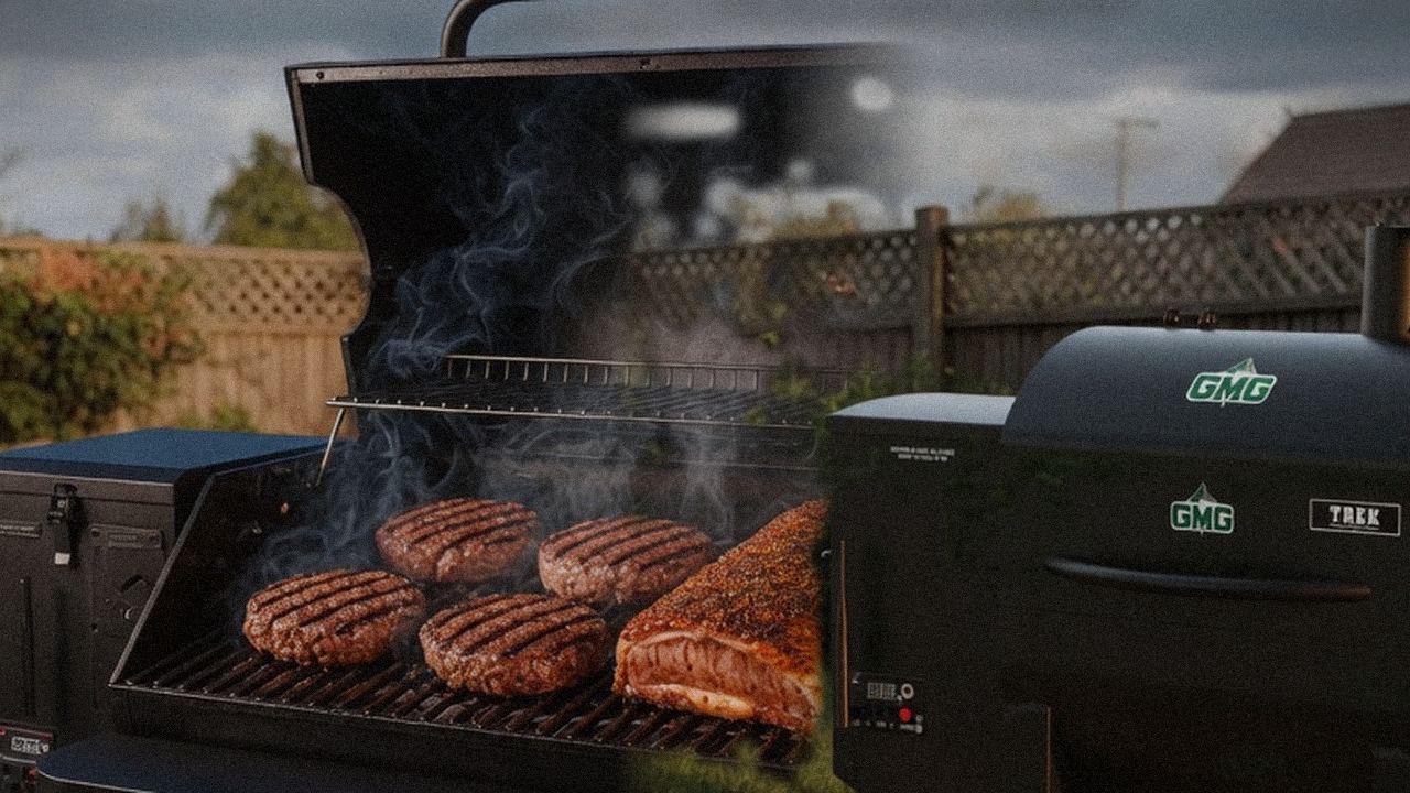 Searing and grate view: Green Mountain Grills Peak next to Green Mountain Grills Trek