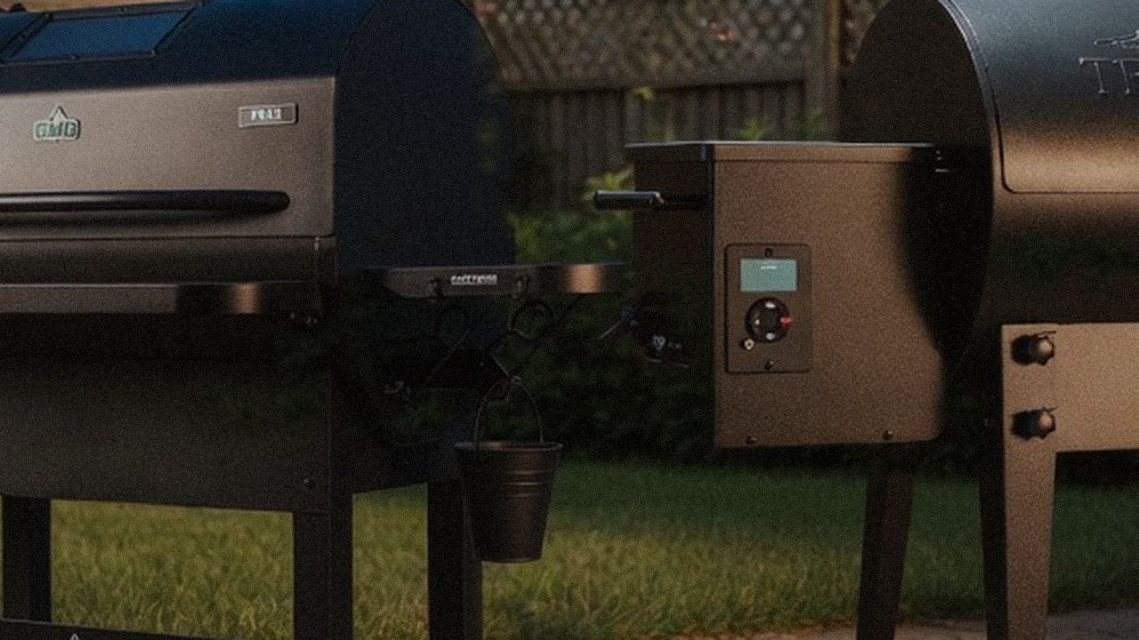 Close comparison of the Green Mountain Grills Peak controller next to the Traeger Tailgater 20 controller