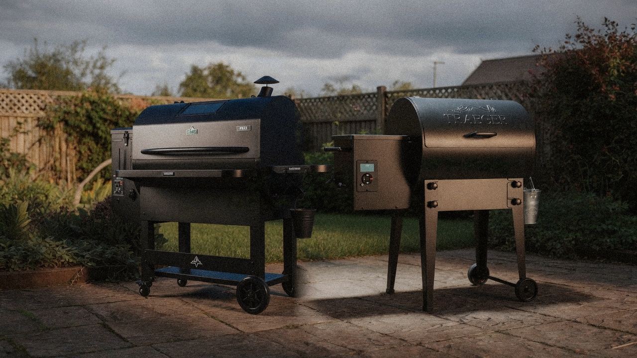 Morning patio with the Green Mountain Grills Peak and the Traeger Tailgater 20, unboxing-day mood