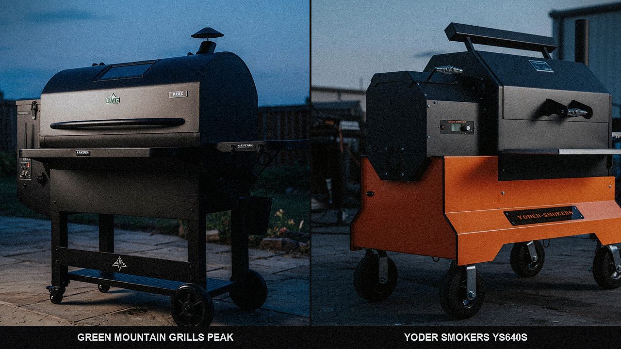 Green Mountain Grills Peak and Yoder Smokers YS640s starting up, controllers lit