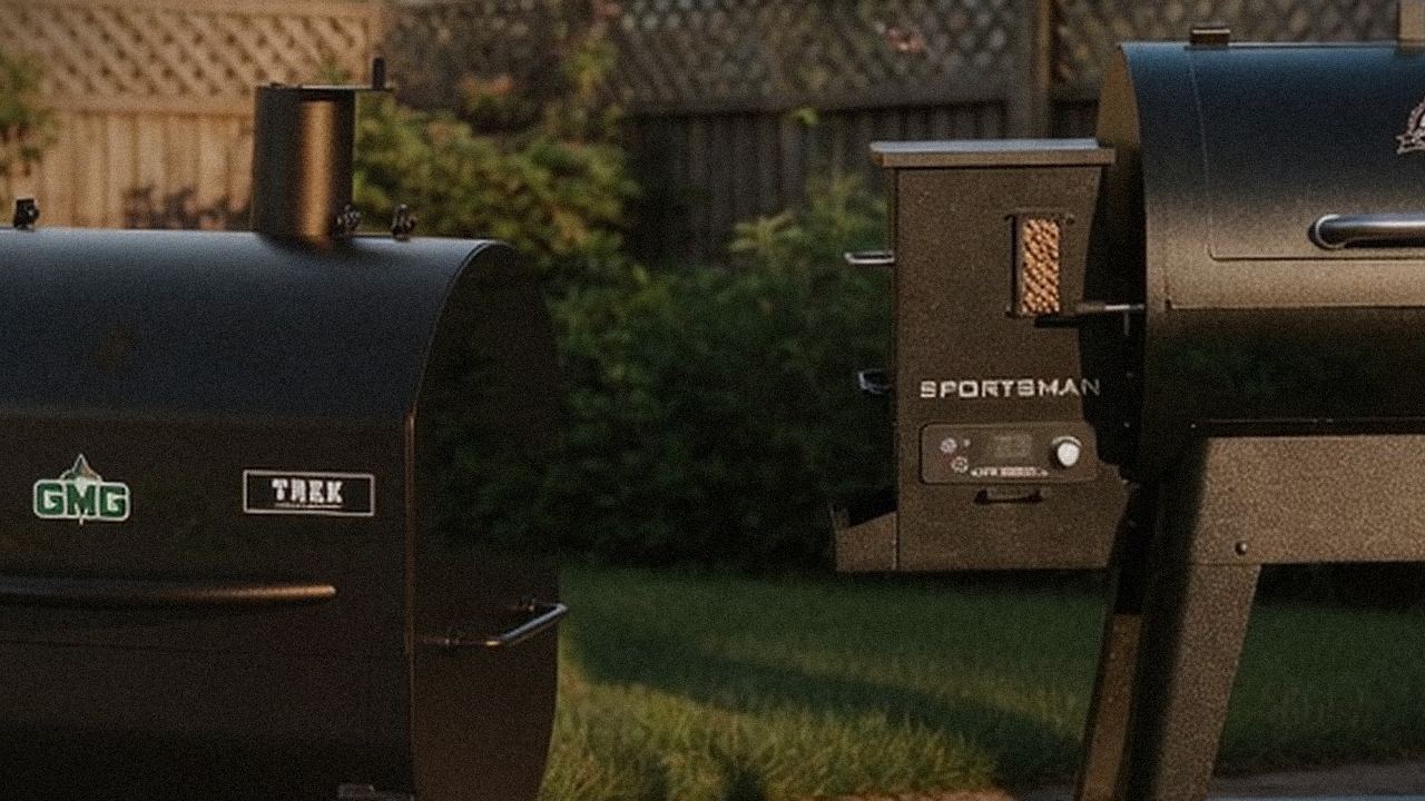 Close comparison of the Green Mountain Grills Trek controller next to the Pit Boss Navigator 850 controller