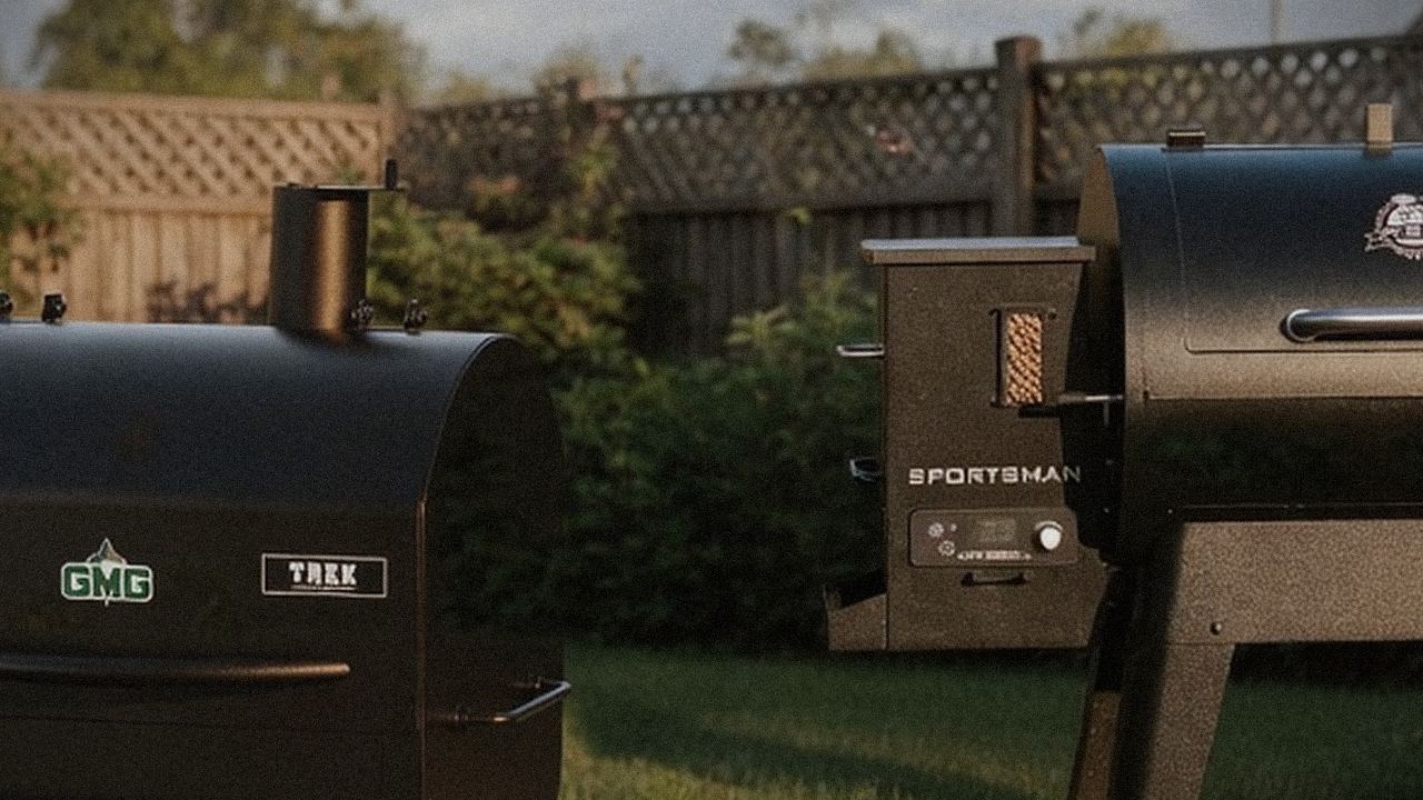 Green Mountain Grills Trek and Pit Boss Navigator 850 starting up, controllers lit