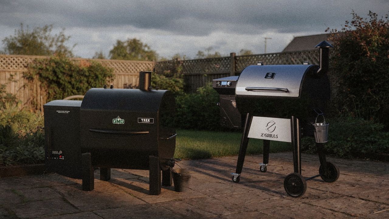 Morning patio with the Green Mountain Grills Trek and the Z Grills 700 Series (ZPG-7002), unboxing-day mood