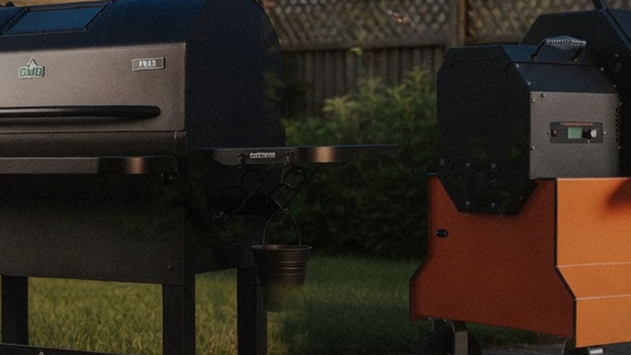 GMG Peak Prime 2.0 versus Yoder YS640s on a dusk patio