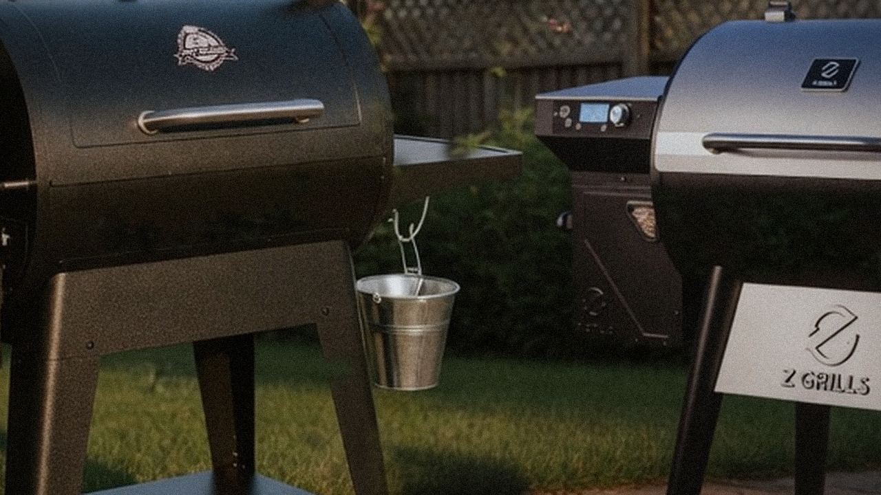 Close comparison of the Pit Boss Navigator 850 controller next to the Z Grills 700 Series (ZPG-7002) controller