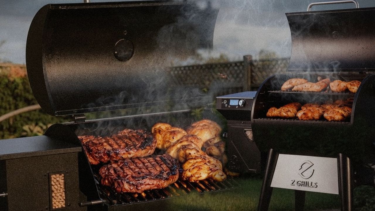 Searing and grate view: Pit Boss Navigator 850 next to Z Grills 700 Series (ZPG-7002)