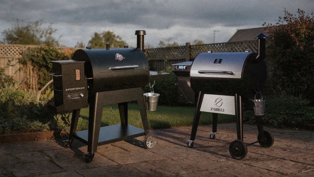 Morning patio with the Pit Boss Sportsman and the Z Grills 700 Series (ZPG-7002), unboxing-day mood