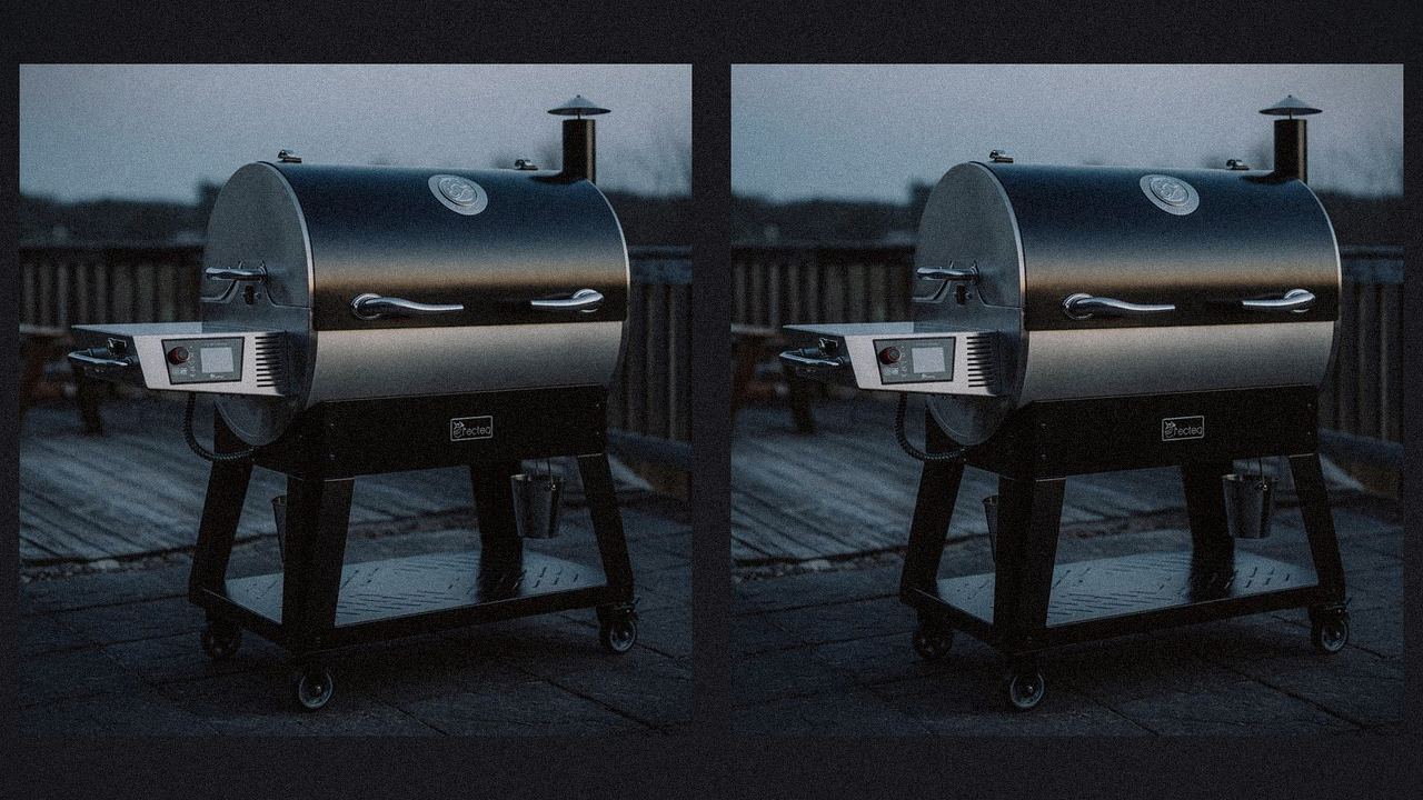 recteq Bullseye Deluxe beside recteq Deck Boss Legacy Edition, editorial product photography