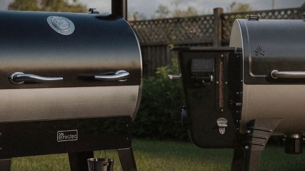 recteq Flagship 1600 and Camp Chef Woodwind WiFi 24 starting up, controllers lit