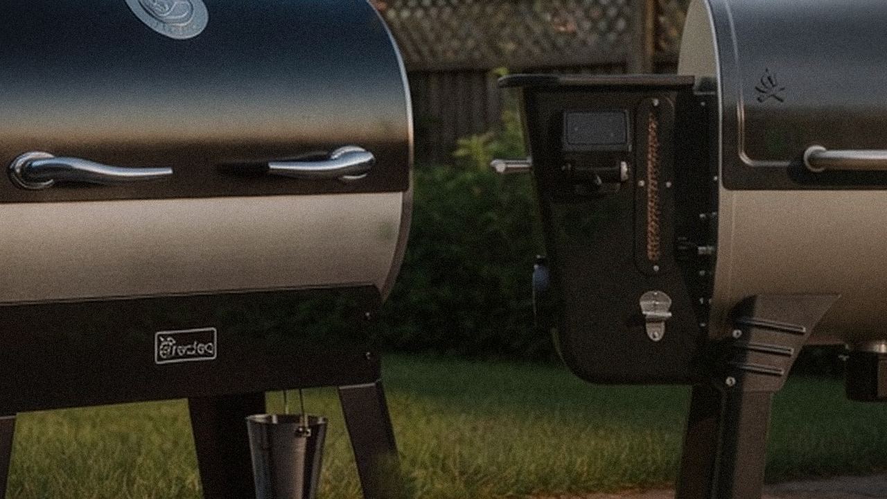 Close comparison of the recteq Flagship 1600 controller next to the Camp Chef Woodwind Pro WiFi 24 controller