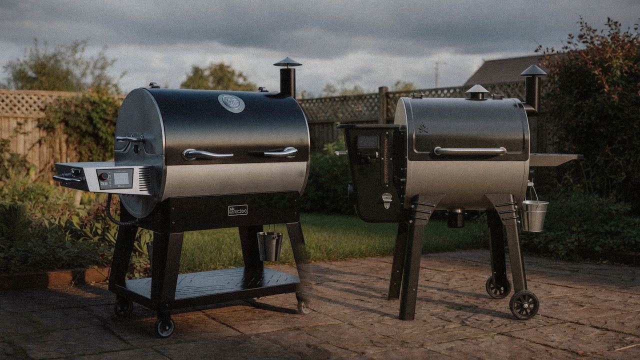 Morning patio with the recteq Flagship 1600 and the Camp Chef Woodwind Pro WiFi 24, unboxing-day mood
