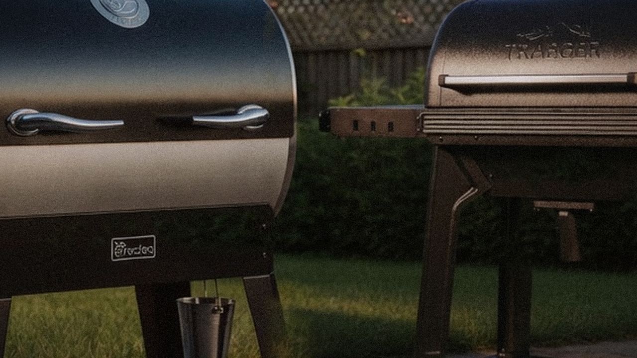 Close comparison of the recteq Flagship 1600 controller next to the Traeger Pro 780 controller