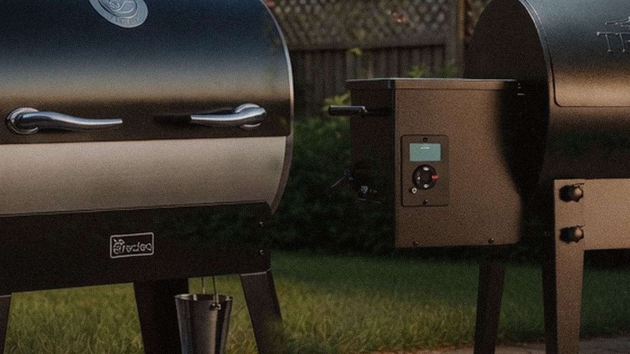 Close comparison of the recteq Flagship 1600 controller next to the Traeger Tailgater 20 controller