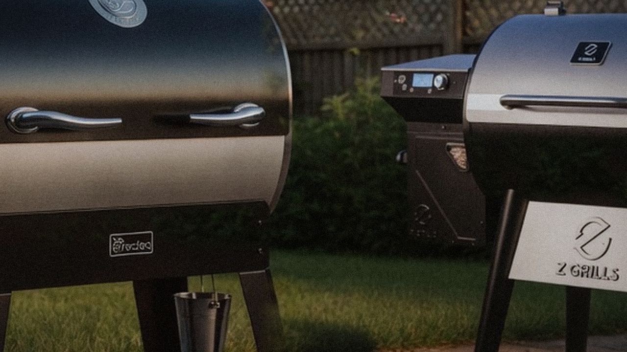 Close comparison of the recteq Flagship 1600 controller next to the Z Grills 700 Series (ZPG-7002) controller