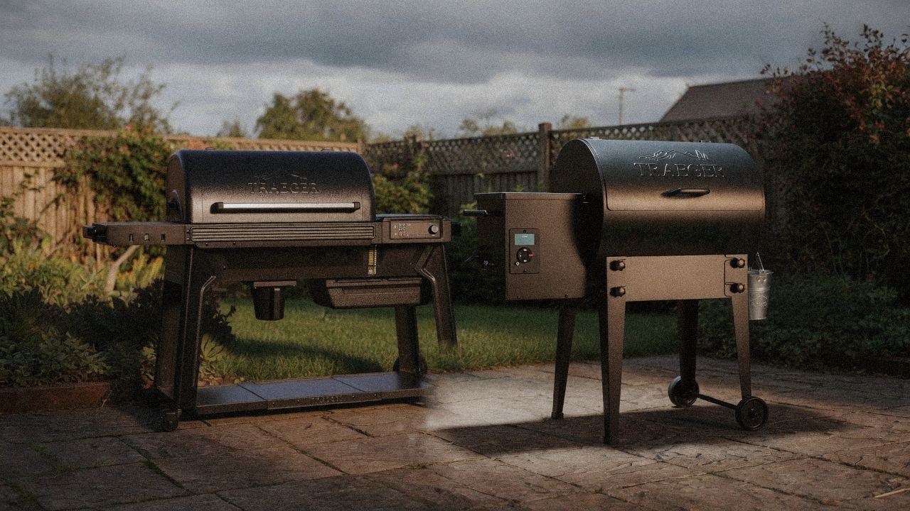 Morning patio with the Traeger Ironwood and the Traeger Tailgater 20, unboxing-day mood