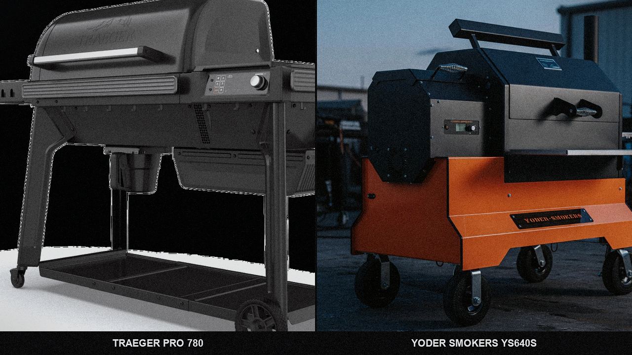 Traeger Pro 780 and Yoder Smokers YS640s starting up, controllers lit