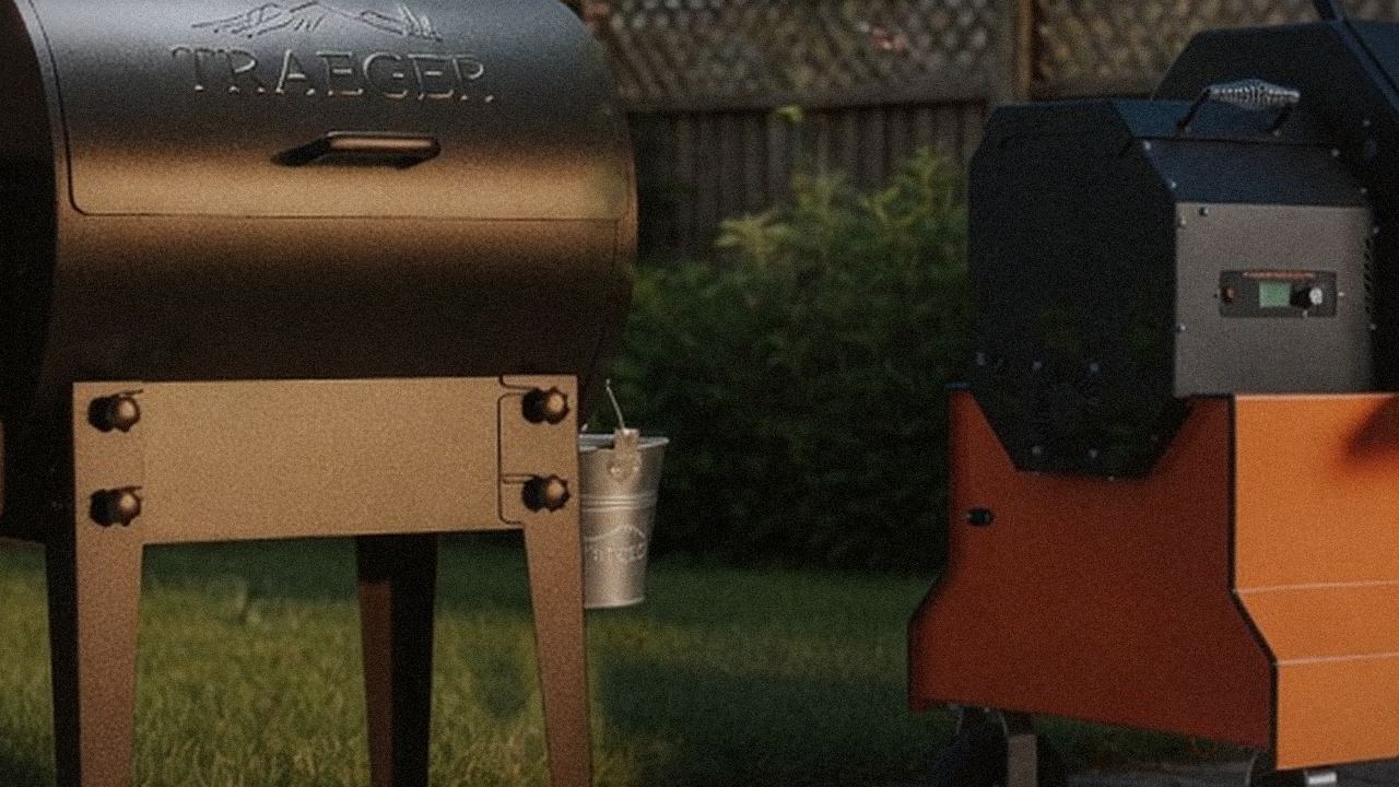 Close comparison of the Traeger Tailgater 20 controller next to the Yoder Smokers YS640s controller