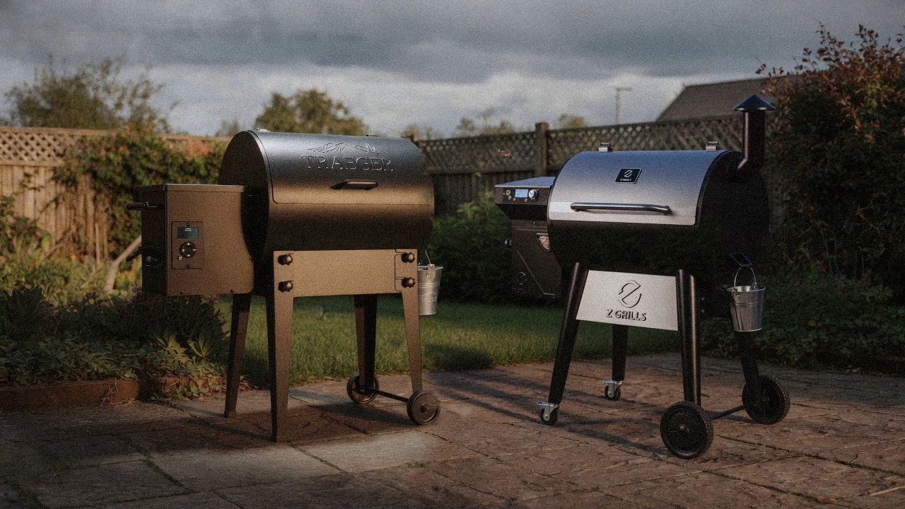 Morning patio with the Traeger Tailgater 20 and the Z Grills 700 Series (ZPG-7002), unboxing-day mood