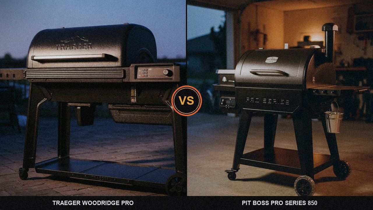 Traeger Woodridge Pro versus Pit Boss Pro Series 850, side by side