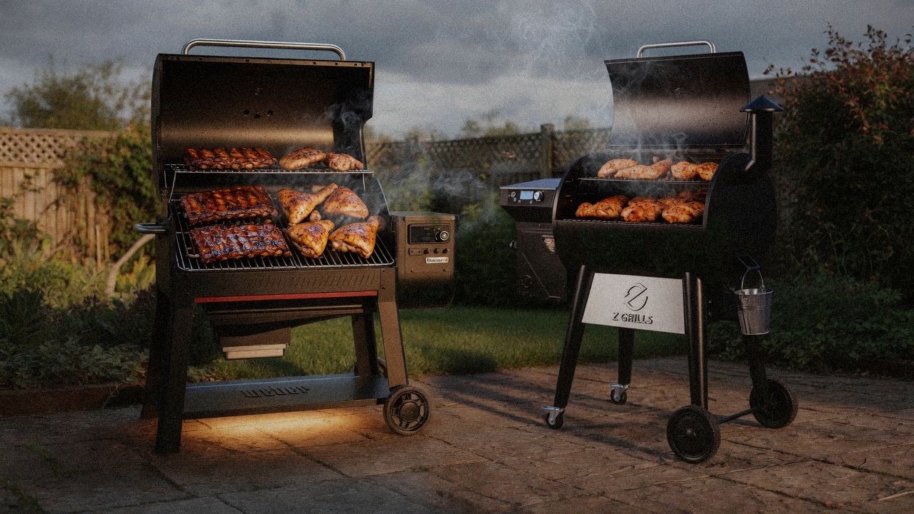 Scoreboard of Weber Searwood XL 600 vs Z Grills 700 Series fights from verified specs