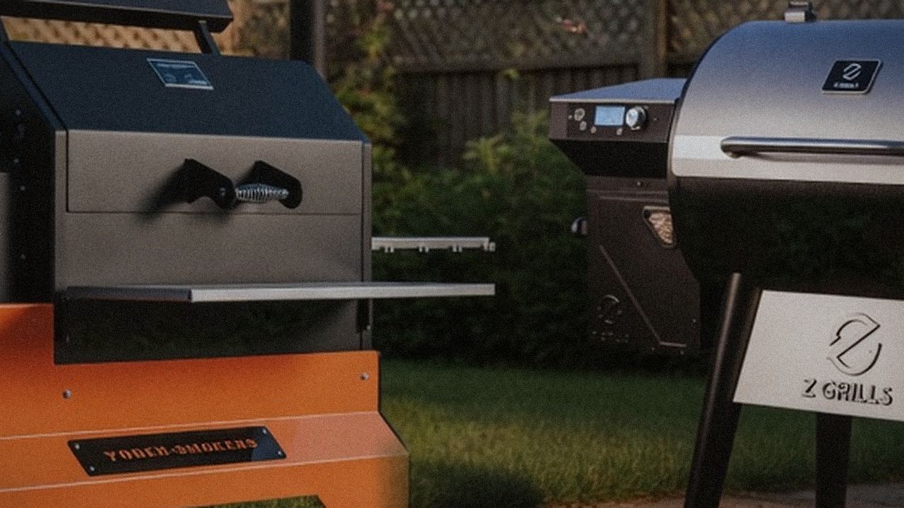 Yoder YS640s versus Z Grills 700 Series on a dusk patio