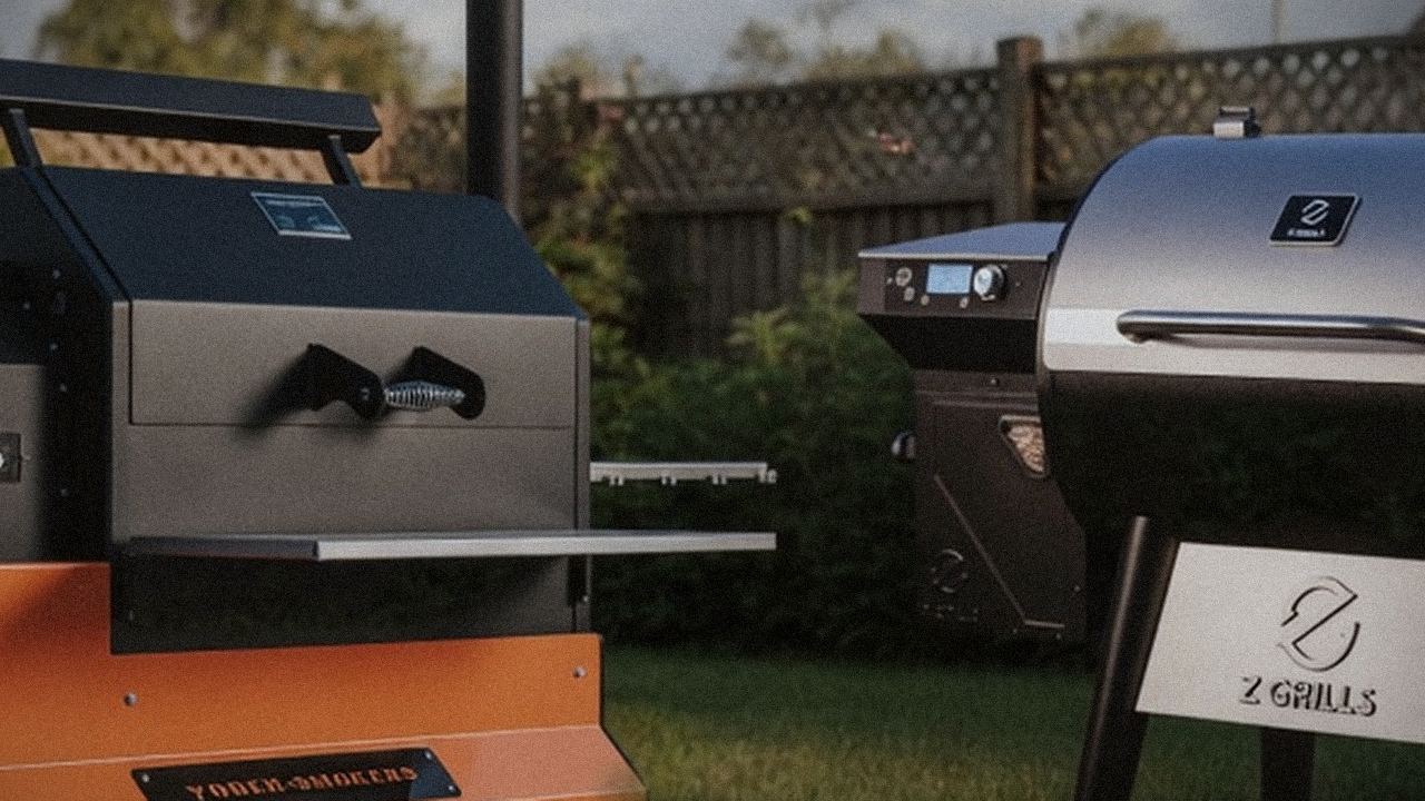 Yoder Smokers YS640s and Z Grills 700 Series (ZPG-7002) starting up, controllers lit