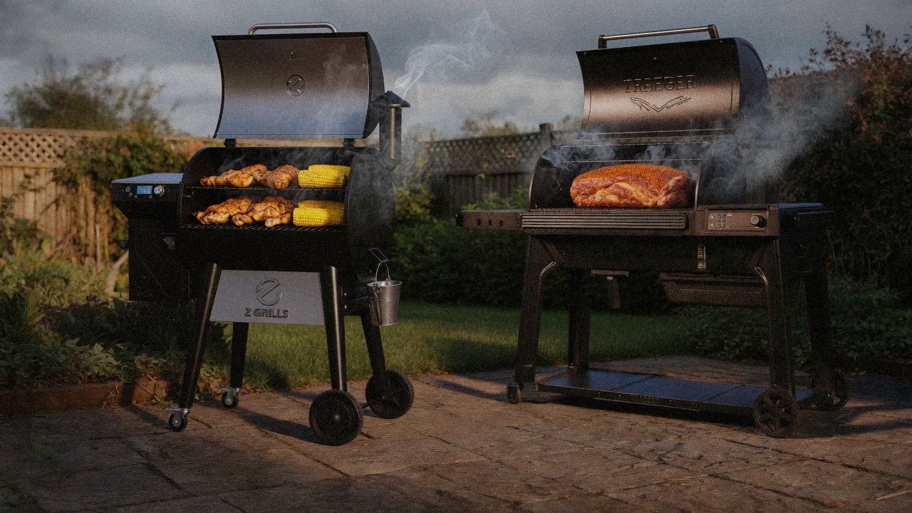Scoreboard of Z Grills 700 Series vs Traeger Woodridge Pro fights from verified specs